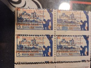 3 Bloques Sellos España Guerra Civil 1936
