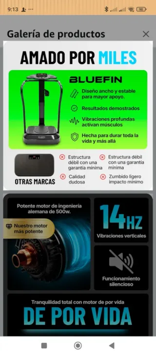 Bluefin Fitness Plataforma Vibratoria