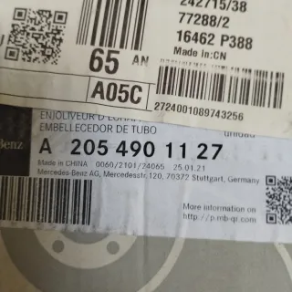 Embellecedor Tubo Mercedes Benz Nuevo