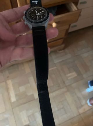 Omega Swatch Moonwatch Negro/Plata