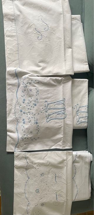 Sabanas bordadas antiguas