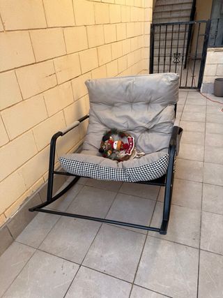 Sedia a Dondolo per Esterno/Interno Beige