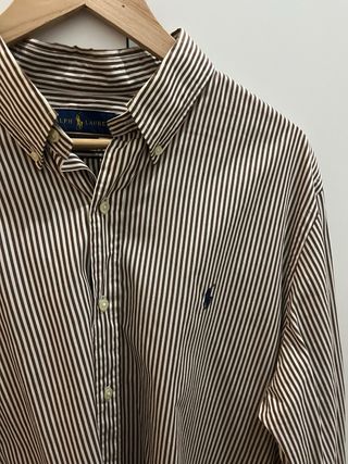 Camisa Rayas Ralph Lauren Marrón y Blanca