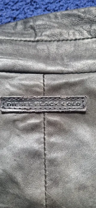 Cazadora Piel Diesel Black Gold Talla L