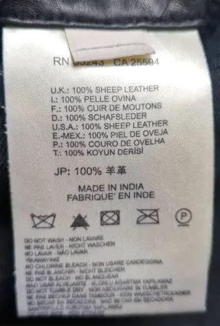 Cazadora Piel Diesel Black Gold Talla L