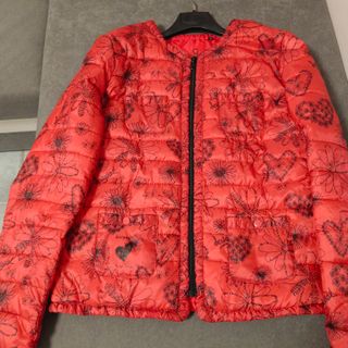 Giubbotto Desigual primaverile floreale rosso