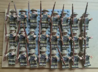 24 Soldados ingleses es WW2 Minifiguras