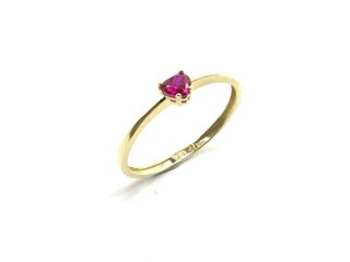 anillo oro 18k con piedra con circonita