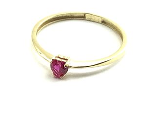 anillo oro 18k con piedra con circonita