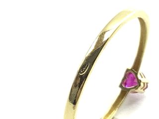 anillo oro 18k con piedra con circonita