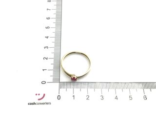 anillo oro 18k con piedra con circonita