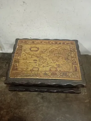 LIQUIDACIÓN 2026 Caja Decorativa Mapa Mundo Madera