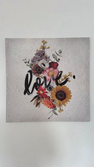 Cuadro decorativo Love floral