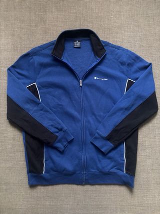 Chaqueta Champion Vintage Azul y Negra Full Zip