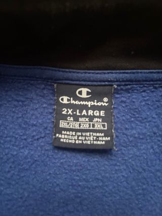 Chaqueta Champion Vintage Azul y Negra Full Zip