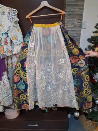 Traje Fallera Azul Oscuro Talla 40 Venta/Alquiler