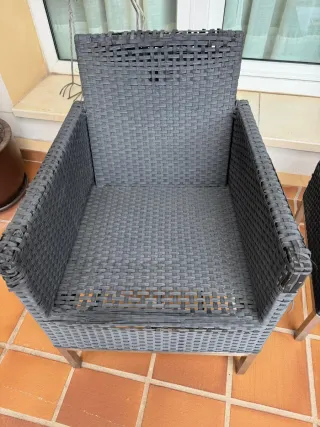 Sillas de terraza ratán para restaurar