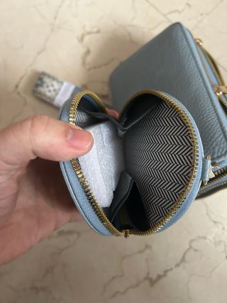 Bolso bandolera con monedero azul