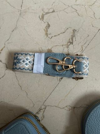 Bolso bandolera con monedero azul