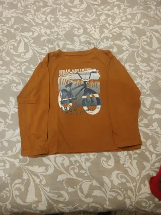 Camisetas niño manga larga T.8 marca KIDS LOTE