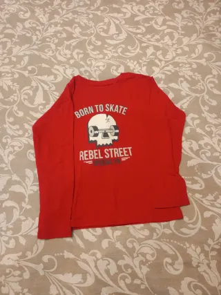 Camisetas niño manga larga T.8 marca KIDS LOTE