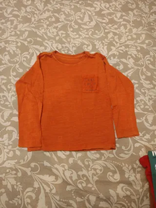 Camisetas niño manga larga T.8 marca KIDS LOTE