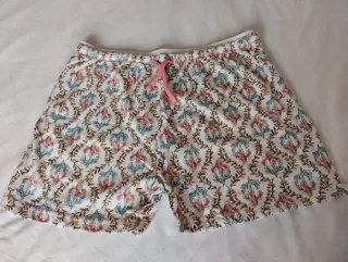Pijama Verano Talla S Flores Rosas