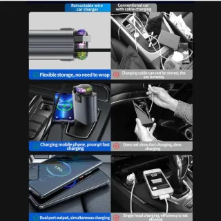 Cargador Coche 5 en 1 Proyector Aromaterapia