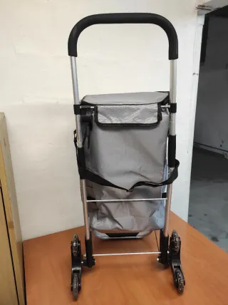 Carrito Compra Nuevo Gris/Negro