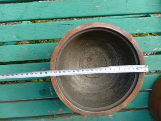 Porta vaso in rame antico