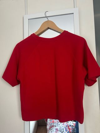 Camiseta crop top roja niña 11/12 años