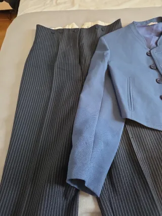 Conjunto traje corto Feria azul niña y sombrero