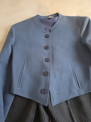 Conjunto traje corto Feria azul niña y sombrero