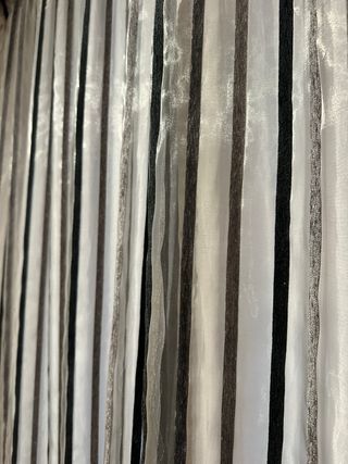 Cortinas Rayas Grises y Blancas