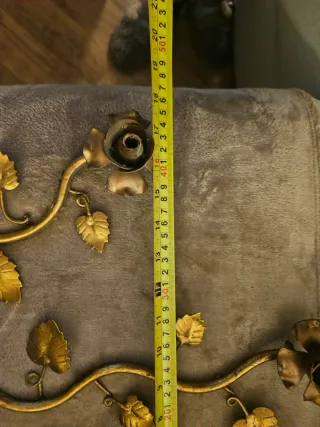 Apliques de pared antiguos dorados con cristal