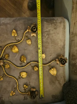 Apliques de pared antiguos dorados con cristal