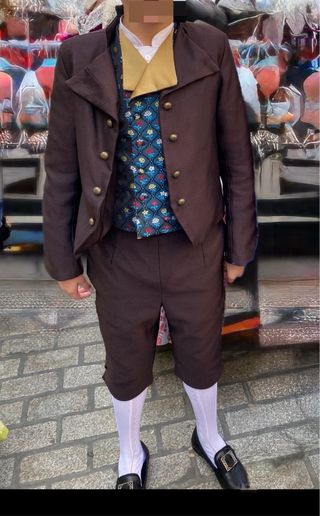 Traje de Fallero Negro y Azul para 11-13 anos