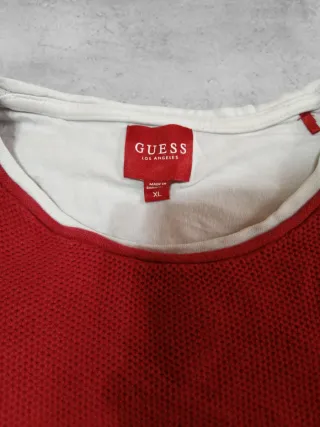 Jersey Guess Rojo Algodón Talla XL
