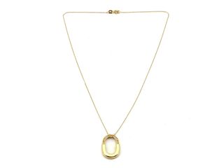 cadena oro 18k con piedra con circonita 22cm