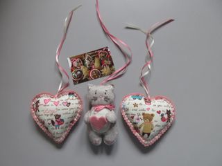 Decorazione Gattino e Cuori Fatta a Mano