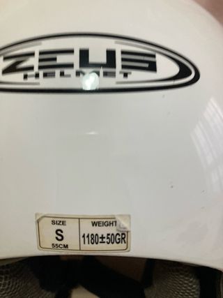 Casco de moto blanco Zeus