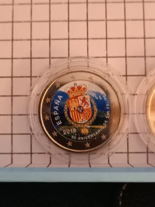 Pareja Monedas 2 Euros Color 2018