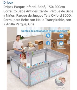 Parque infantil Dripex 150x200cm gris