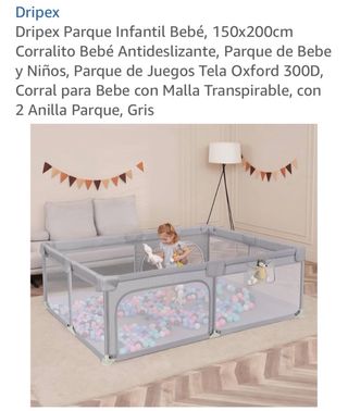 Parque infantil Dripex 150x200cm gris