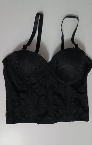 Corsé negro con tirantes extraibles