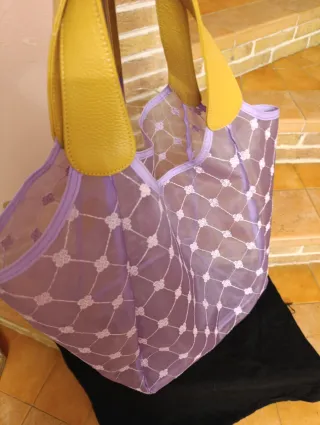 Borsa Cruciani Tulle Ricamato Lilla