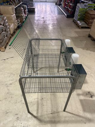Jaula cría conejos 2 departamentos