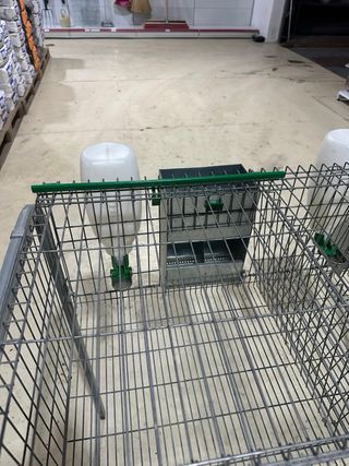 Jaula cría conejos 2 departamentos