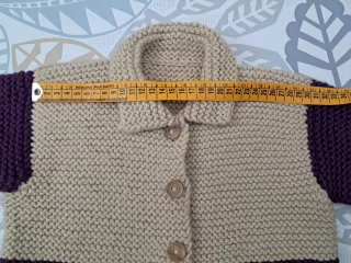 Chaqueta de punto niña bicolor