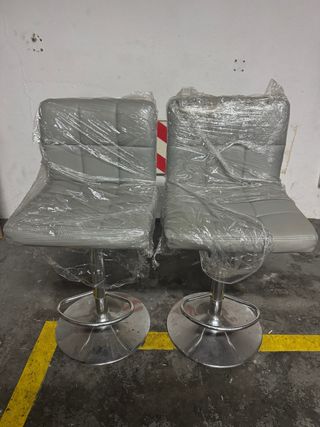 2 Sgabelli alti pieghevoli grigi